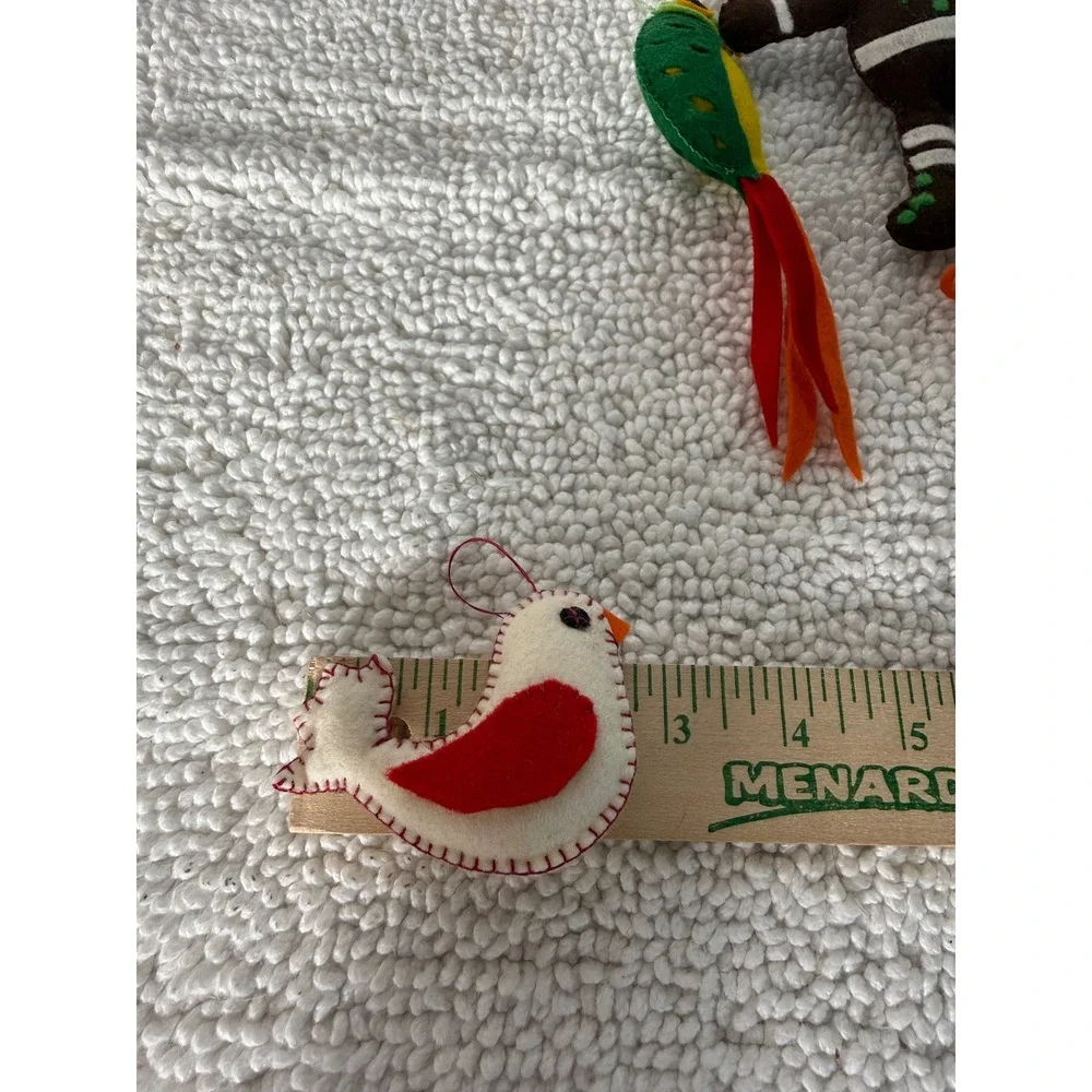 VTG Felt‎ Christmas Ornaments 11 pc Lot Snoopy Gingerbread Man Owl Wreath